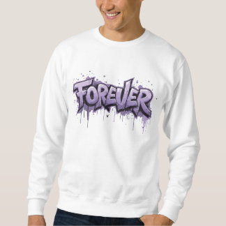Sweatshirt Graffiti Lavande Infini "POUR TOUJOURS"