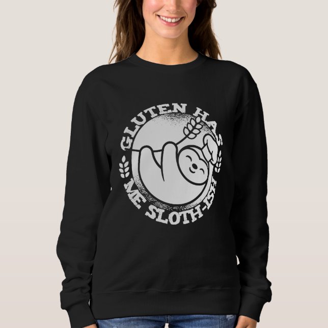 Sweatshirt Grain Sloth  Food Diet Wheat Gluten Free (Devant)