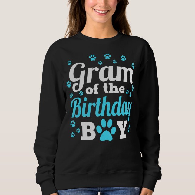 Sweatshirt Gram De L'Anniversaire Chien Chien Paw Anniversair (Devant)