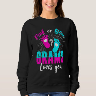Sweatshirt Grammes Rose Ou Bleu Vous Aime Genre Révéler Bébé 