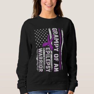 Sweatshirt Grampy d'un guerrier Epilepsie Purple Ribbon Suppo