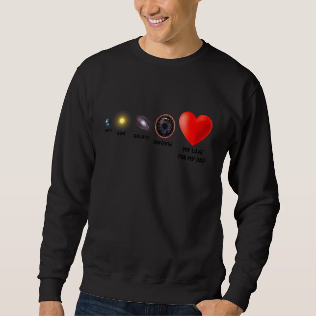 Sweatshirt Grand Amour Pour Papa Drôle Papa Valentine S Day P (Devant)