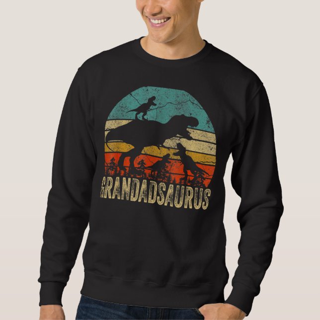 Sweatshirt Grand Dinosaure Grand Dinosaure 3 Deux Enfants Chr (Devant)
