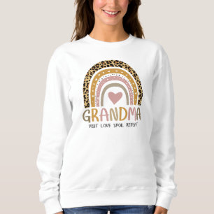 Sweatshirt Grand-mère arc-en-ciel vintage