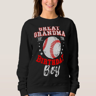 Sweatshirt Grand-Mère De L'Anniversaire Boy Baseball Thème B