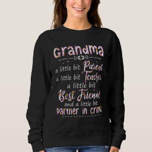 Sweatshirt Grand-Mère Meilleur Ami Et Un Petit Partenaire Dan