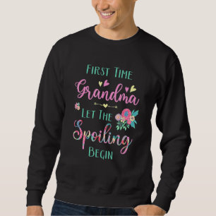 Sweatshirt Grand-Mère Première Fois Grand-Mère Laisser Commen