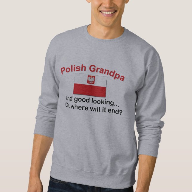 Sweatshirt Grand-papa polonais beau (Devant)