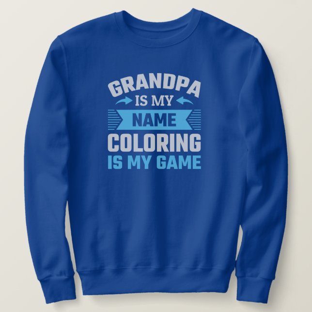 Sweatshirt Grand-père colorant amusant (Design devant)