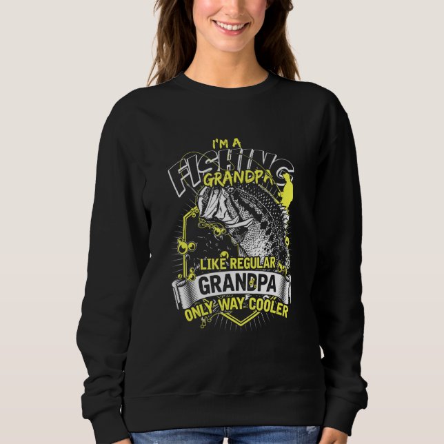 Sweatshirt Grand-Père De Pêche Comme Un Grand-Père Normal Jus (Devant)
