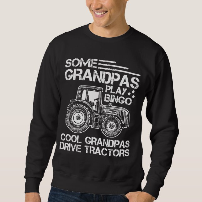 Sweatshirt Grand-père fermier de Tracteur Grand-Parrain (Devant)