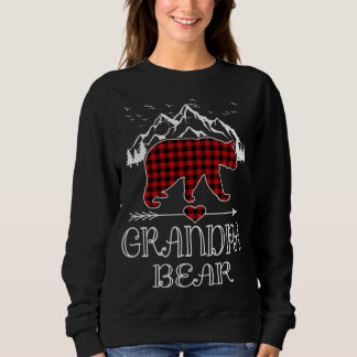 Sweatshirt Grand-père Ours Chemise Rouge Buffalo Plaid Ours G