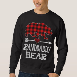 Sweatshirt Grand-père Ours Pajama de Noël Buffle rouge carné