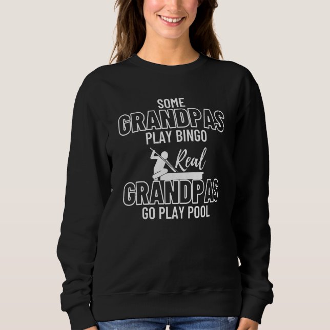Sweatshirt Grand-père Pier Pool Billard Snooker 8 Ball Player (Devant)