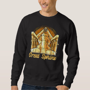 Sweatshirt Grand Sphinx De Giza Gold Sphinx Ancien Histoire E