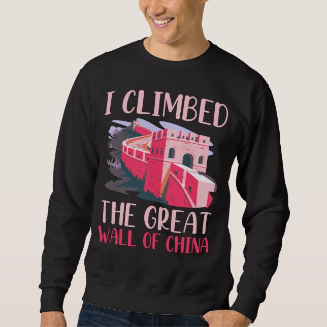 Sweatshirt Grande Muraille de Chine Climat et Hiker (Devant)