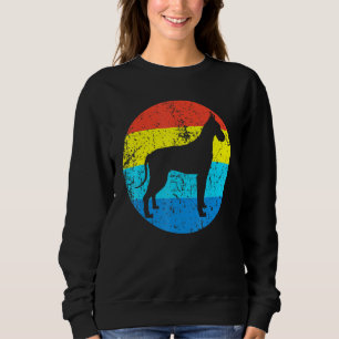 Sweatshirt Grande race de chien Dane Silhouette Rétro 1970 Ce