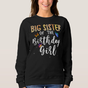Sweatshirt Grande Soeur De L'Anniversaire Fille Papillon Thèm