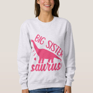 Sweatshirt Grande soeur Saurus en rose