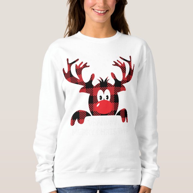 Sweatshirt Grandma Always be yourself Reindeer Santa Hat Buff (Devant)
