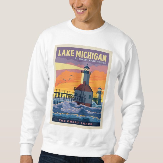 Sweatshirt Grands Lacs | Lac Michigan (Devant)