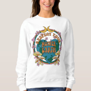 Sweatshirt Graphique de la Terre mère rétro des années 70