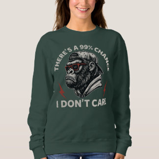 Sweatshirt Graphique de singe sarcastique en Casquette et nua
