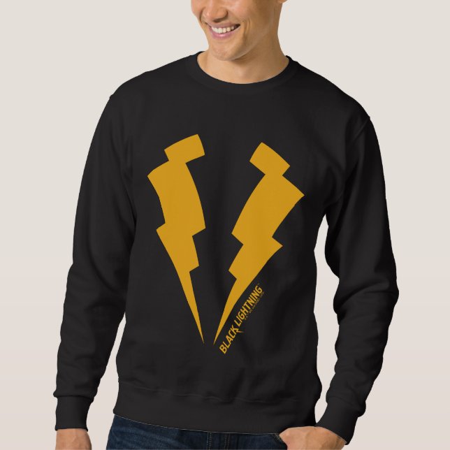 Sweatshirt Graphique des boulons de foudre noirs (Devant)