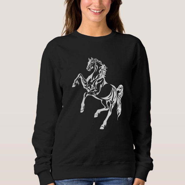 Sweatshirt Graphique des chevaux (Devant)