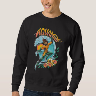 Sweatshirt Graphique du Surf de levage Aquaman et Trident