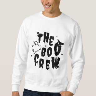 Sweatshirt Graphique éffrayant noir blanc "The Boo Crew"