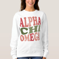 Graphique Rétro Empilé Groovy Alpha Chi Omega