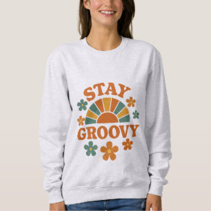 Sweatshirt Graphique Rétro Sunshine Stay Groovy