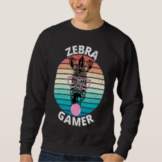 Sweatshirt Graphique Zebra Gamer Pour Gamer Kids
