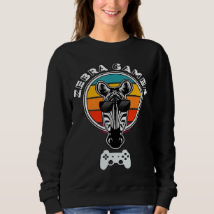 Sweatshirt Graphique Zebra Gamer Pour Gamer Kids 2