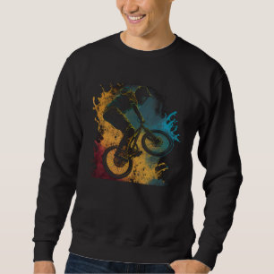 Sweatshirt Graphisme de cavalier extrême BMX pour hommes femm