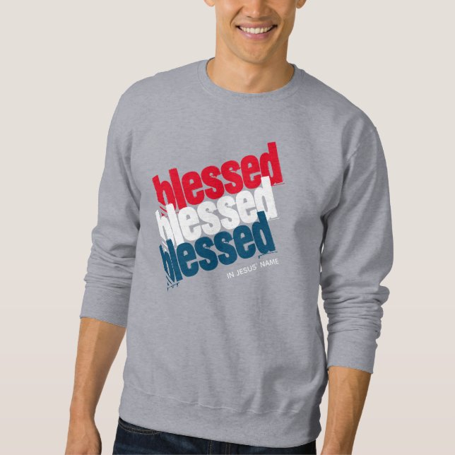 Sweatshirt Gray Stylish BÉNÉFICIÉ Dans Le Nom De Jésus Christ (Devant)