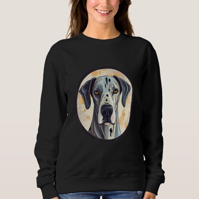 Sweatshirt Great Dane Dog Cute Dog Breed Dog Motif (Devant)