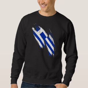 Sweatshirt Grèce Drapeau grec Hellenic Pride Coeur