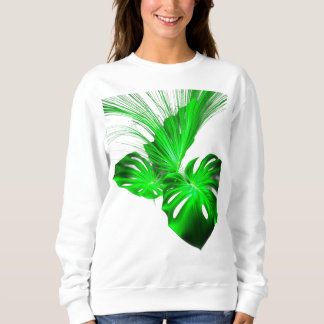 Sweatshirt green leaf
