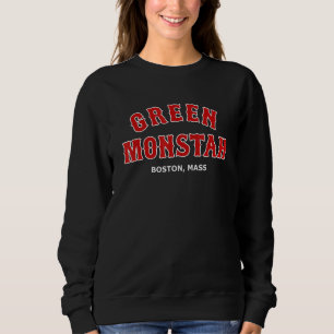 Sweatshirt Green Monstah Boston Mass New England Sports
