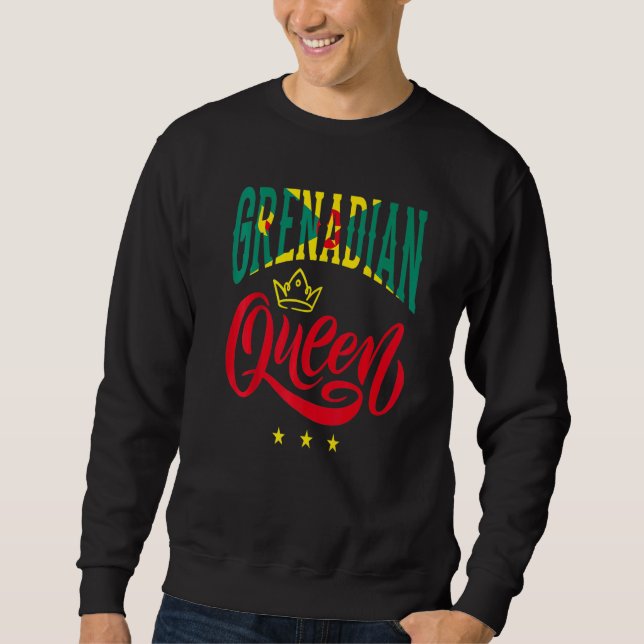 Sweatshirt Grenadian Queen Grenada Grenadians   (Devant)