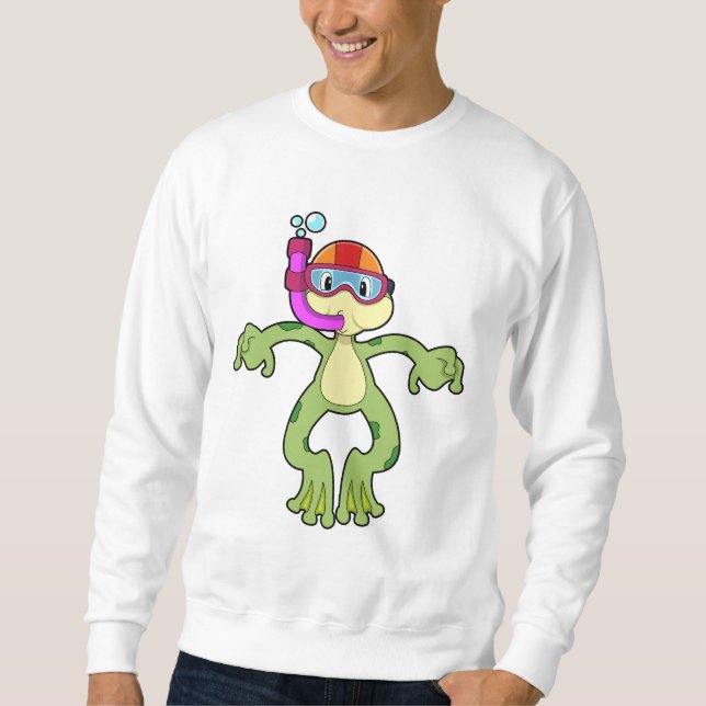 Sweatshirt Grenouille à la plongée avec tuba (Devant)