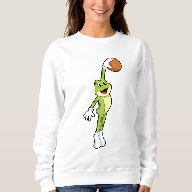 Sweatshirt Grenouille en tant que joueur de basket-ball avec  (Devant)