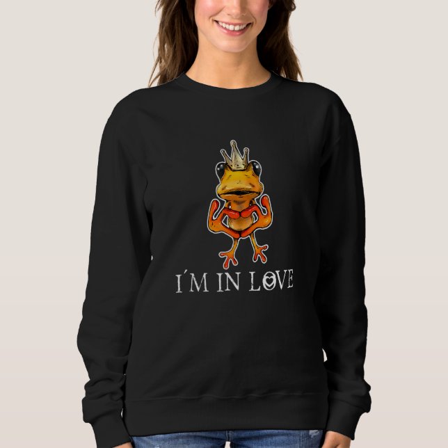 Sweatshirt Grenouille King Je suis amoureux Toads Et Grenouil (Devant)