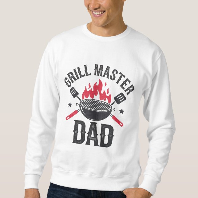 Sweatshirt Grill Master Papa - Drôle BBQ Fête des pères cadea (Devant)