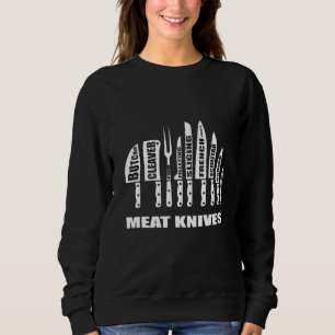 Sweatshirt Grill Viande De Couteau Cuisine Ou Vente De Viande