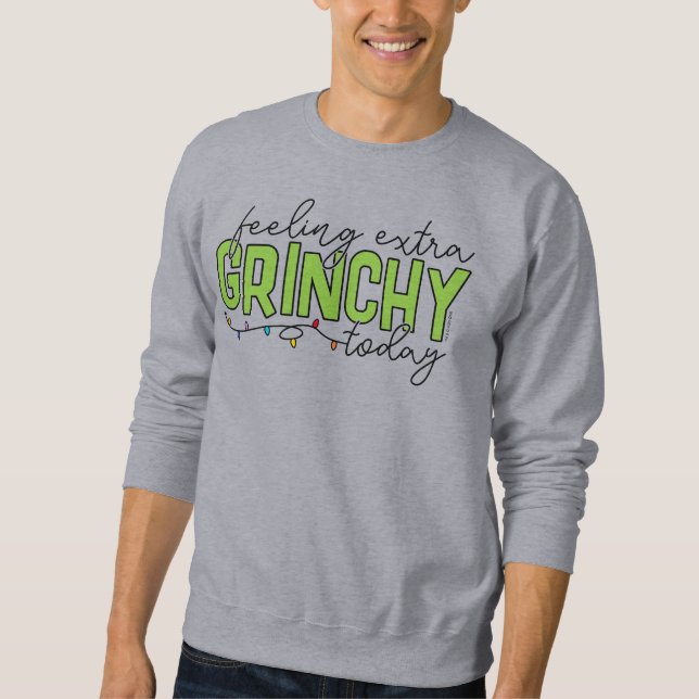 Sweatshirt Grille | Sentiment de grinchy supplémentaire aujou (Devant)