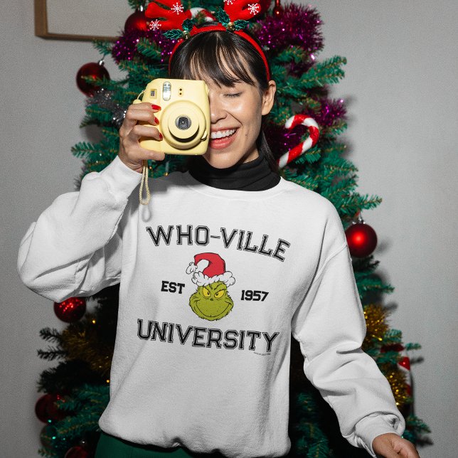 Sweatshirt Grille | Who-ville University Est 1957 (Person wearing sweater)