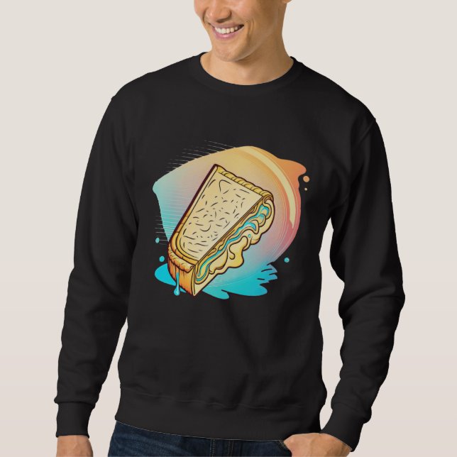 Sweatshirt Grilled Cheese Vaporwave 90s and 80s Aesthetic (Devant)